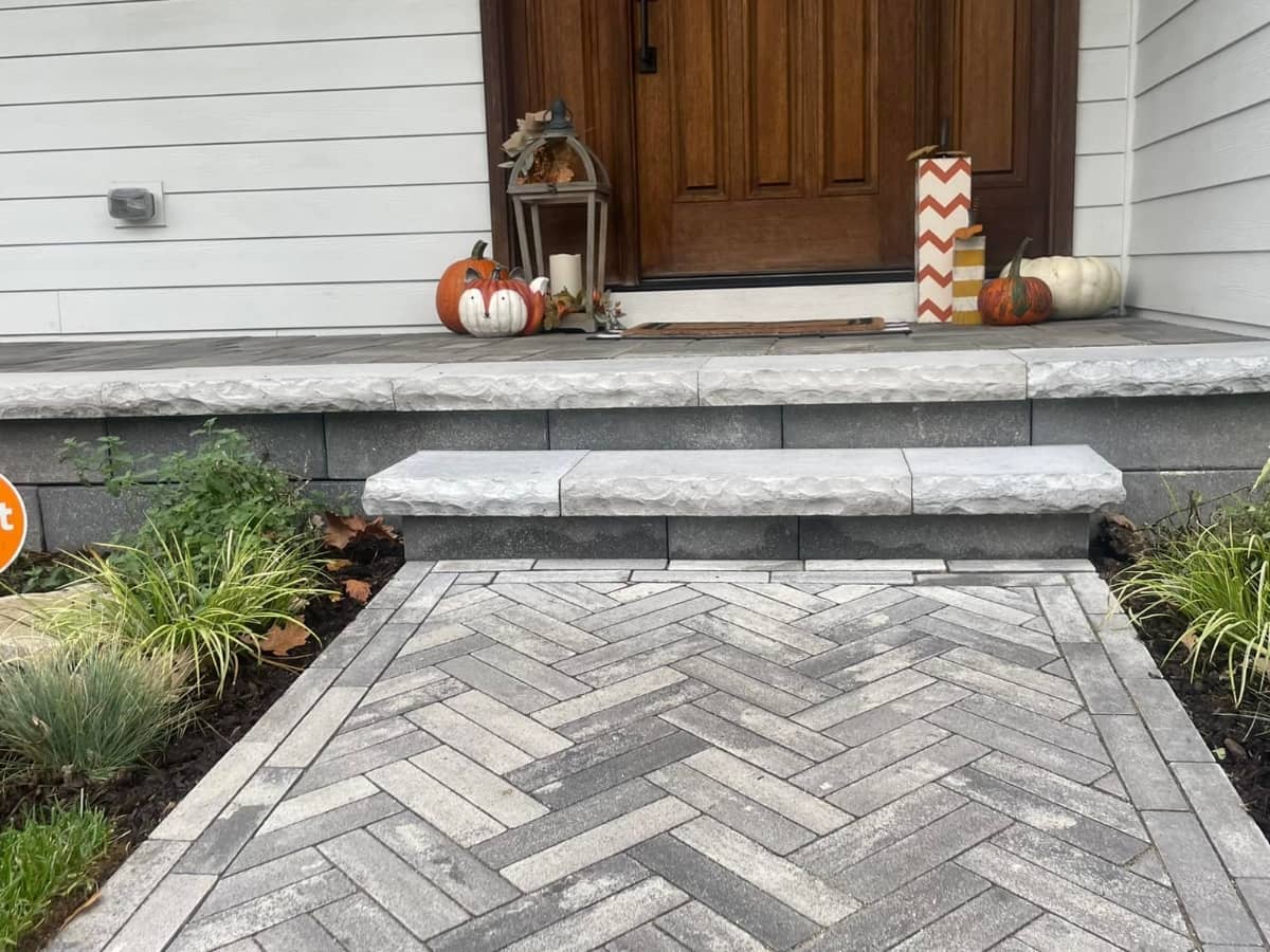 new home front doorsteps pavers