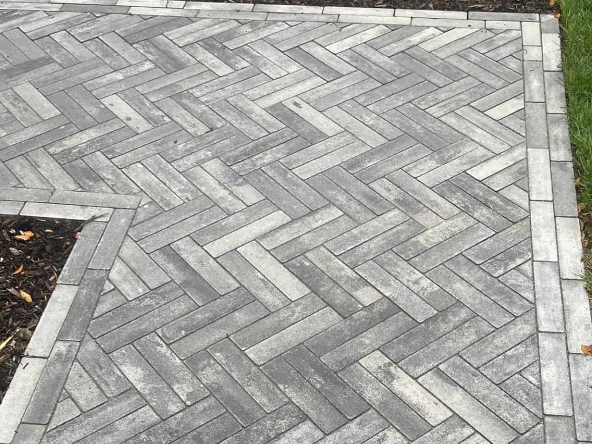 walkway new paver installation