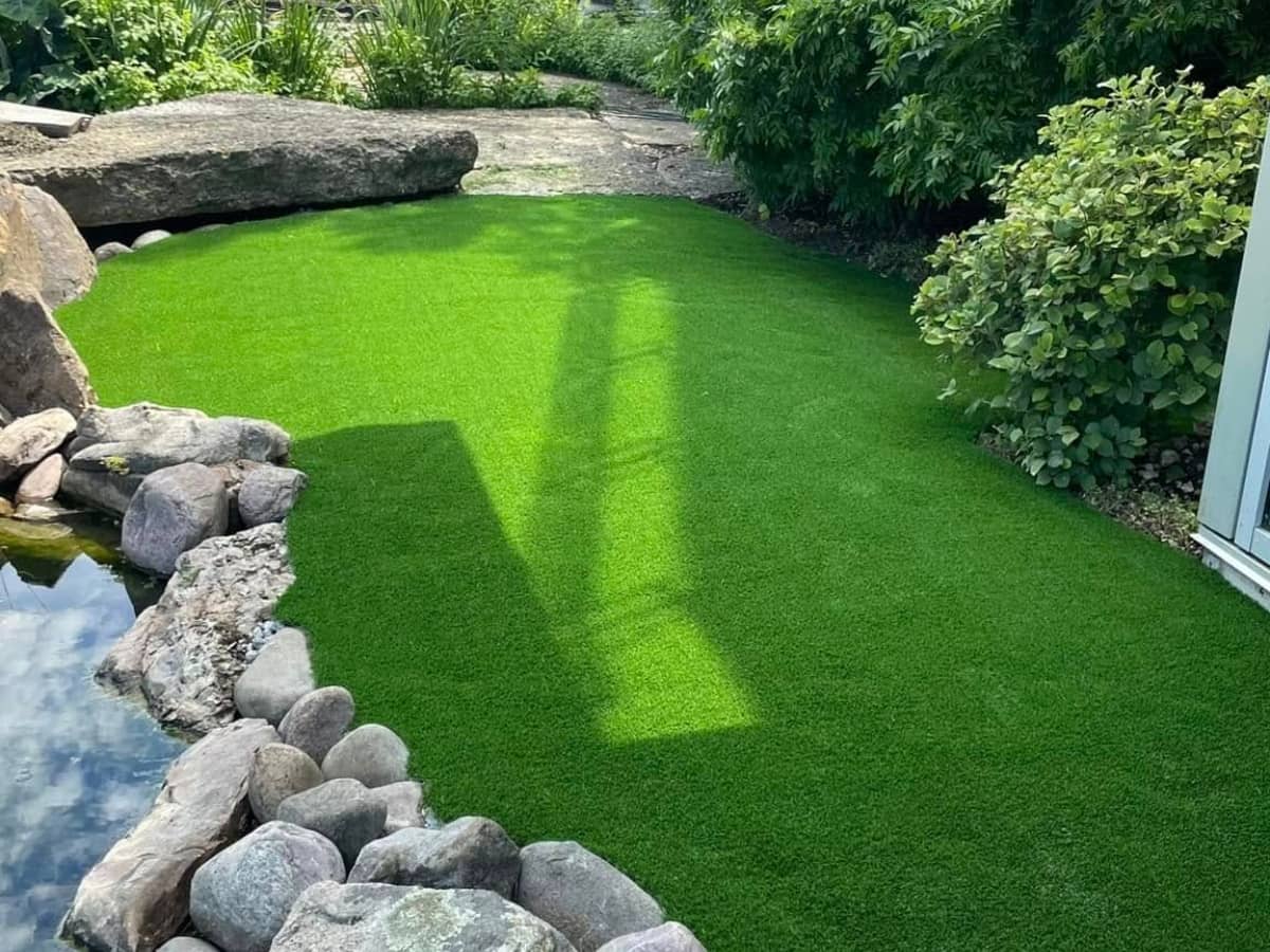 artificial turf installation for backyard in Chicago