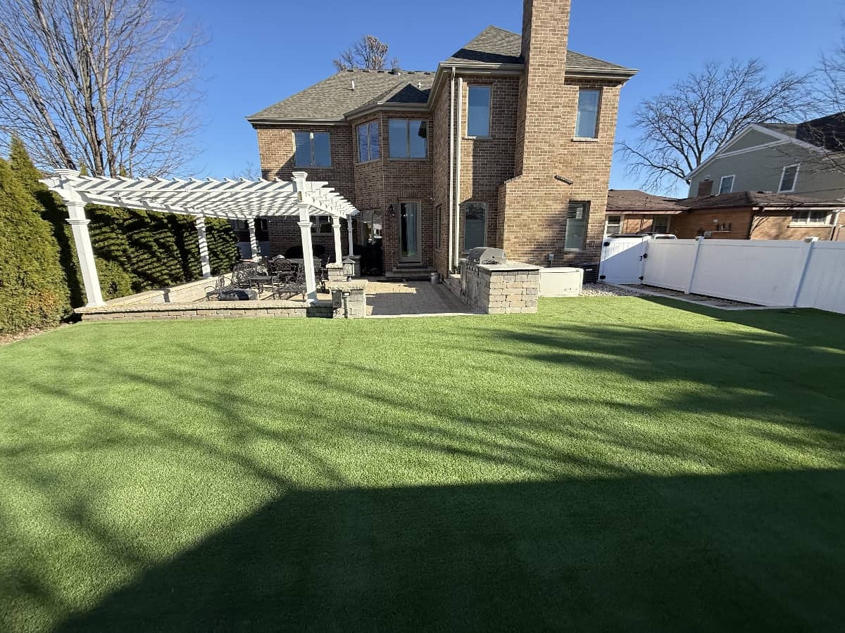 turf install for a large residential home